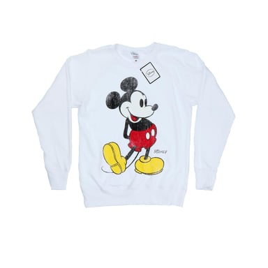 Disney Womens/Ladies Mickey Mouse Classic Kick Sweatshirt (White)