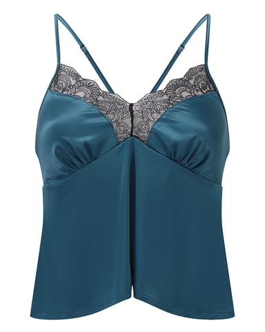 VIP Confession Cami - Black/Teal
