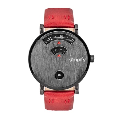 Simplifique el reloj con correa de cuero 7000