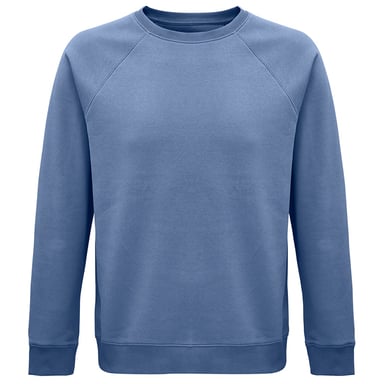 SOLS Unisex Adult Space Organic Raglan Sweatshirt (Blue)