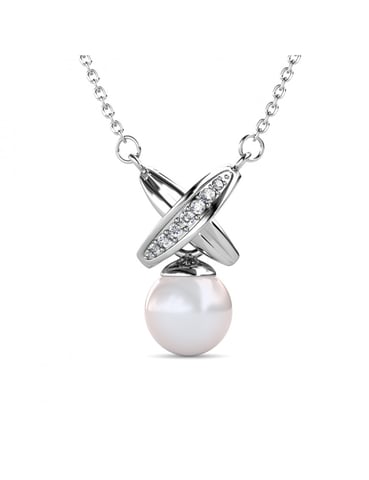 Colgantes Chris Pearl - Plata y Cristal