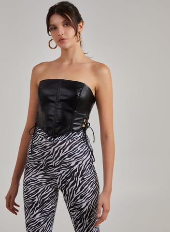 Premium Leather Look Corset