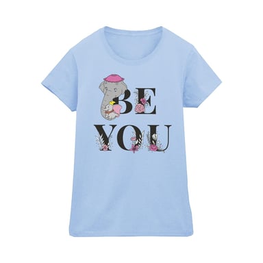 Disney Womens/Ladies Dumbo Be You Cotton T-Shirt (Baby Blue)