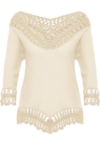 IZIA tunic with crochet part mahisha
