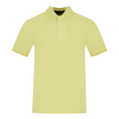 Polo amarillo con cuello con ribete doble M12 I99 de Fred Perry
