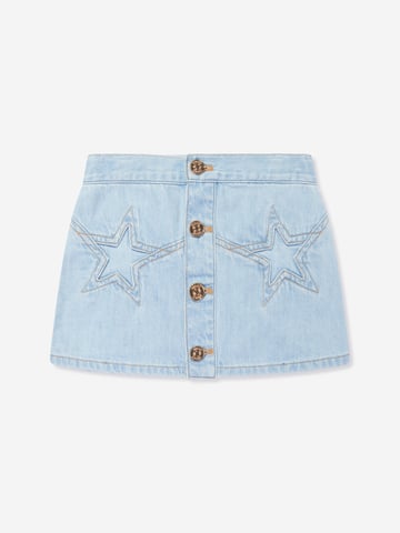 Versace Girls Star Denim Skirt in Blue