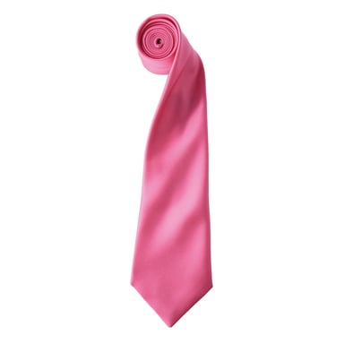 Premier Unisex Adult Colours Satin Tie (Fuchsia)