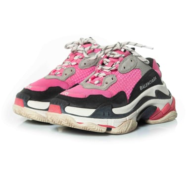 Triple S trainers in pink
