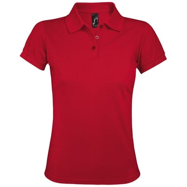 SOLs Womens/Ladies Prime Pique Polo Shirt (Red)