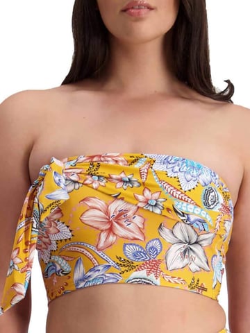 Sunshine Bloom Soft Tube Bikini Top Golden
