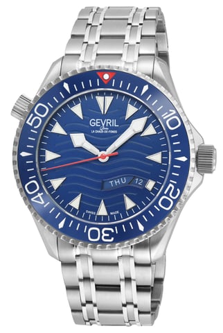 Gevril Men's Hudson Yards Swiss Automatic Royal Blue Dial Watch