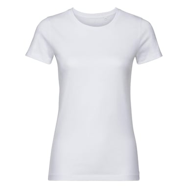 Russell Womens/Ladies Authentic Organic T-Shirt (White)