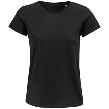 SOLS Womens/Ladies Crusader Organic T-Shirt (Deep Black)