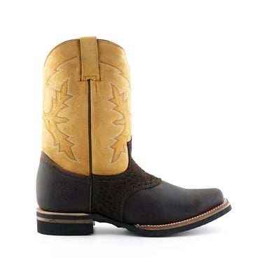 Botas Chelsea vaqueras de cuero color canela Grinders - Frontier