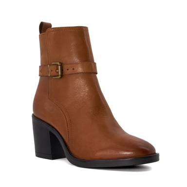 Dune Ladies Prance - Buckled Block-Heeled Ankle Boots
