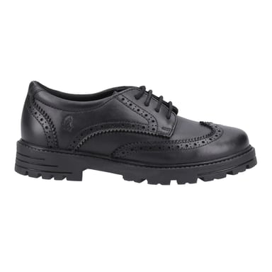 Hush Puppies Girls Maxine Leather School Shoes (Black)
