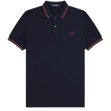 Fred Perry M3600 Twin Tipped Polo Shirt In Navy