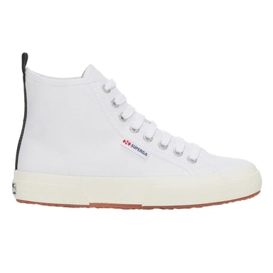 Superga Unisex Adult 2750 Cotton Mid Cut High Tops (White/Black/Avorio)