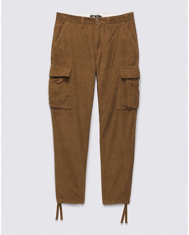 VANS Men’s Service Cargo Cord Loose Tapered Pants in Coffee Liqueur