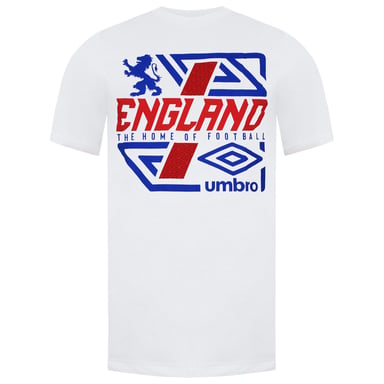 Camiseta blanca para hombre de umbro Inglaterra Diamond Lion