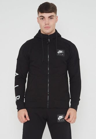 Sudadera Con Capucha Nike Air Fleece para Hombre en Negro