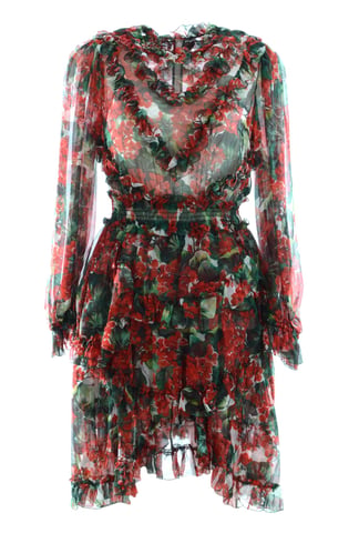 Vestido de media longitud Mujer Flores Dolce & Gabbana