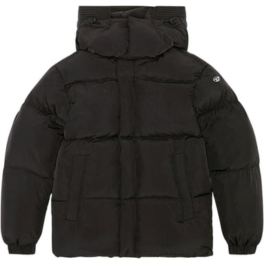 Diesel Chaqueta acolchada lisa con capucha negra