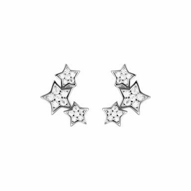 Pendientes Luxenter, familia de plata de ley 925 y circonita brillante con acabado en baño de rodio
