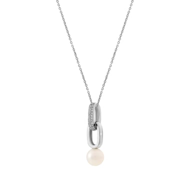 Orphelia Women's 925 Sterling Silver Pendant with Chain - White ZH-4451