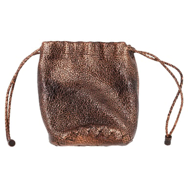 Bottega Veneta Drawstring Pouch in Bronze Cervo Leather