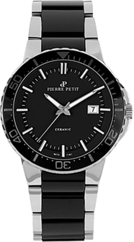 Pierre Petit: Reloj negro Serie Colmar para hombre