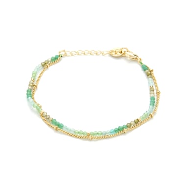 Pulsera Luxenter, Aiel Cristal Verde acabado en Oro amarillo de 18 quilates