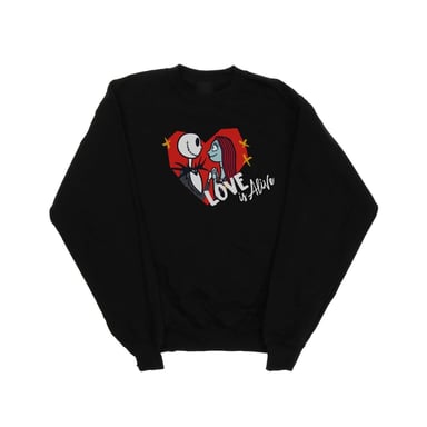 Disney Womens/Ladies The Nightmare Before Christmas Love Is Alive Sweatshirt (Black)