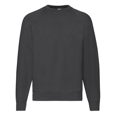 Fruit Of The Loom Mens Classic 80/20 Raglan Sweatshirt (Light Graphite)