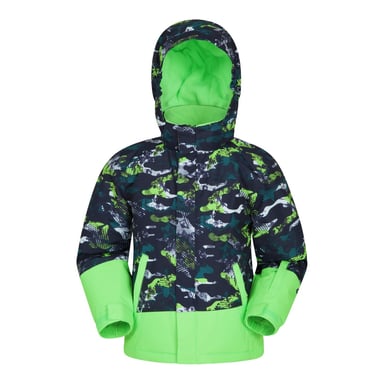 Mountain Warehouse Childrens/Kids Mogal Camouflage Ski Jacket (Green)