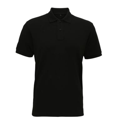 Asquith & Fox Mens Super Smooth Knit Polo Shirt (Black)