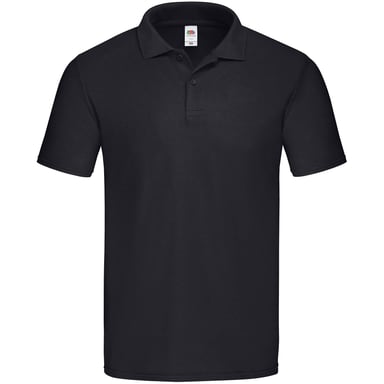 Fruit of the Loom Mens Original Pique Polo Shirt (Black)
