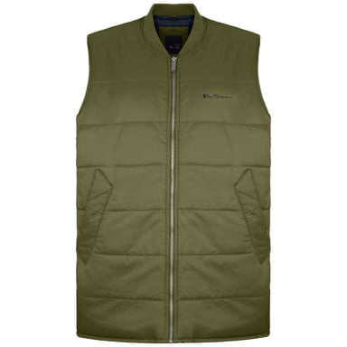 Ben Sherman Quilted Mens Green Gilet
