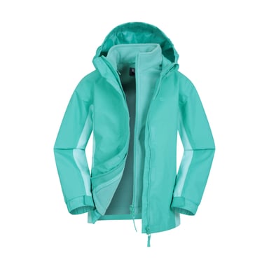 Mountain Warehouse Childrens/Kids Lightning 3 in 1 Waterproof Jacket (Teal)