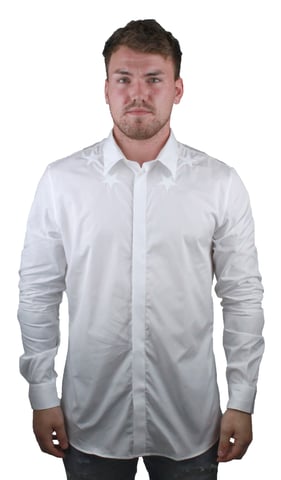 Camisa blanca para hombre Givenchy BM601C1Y39 100