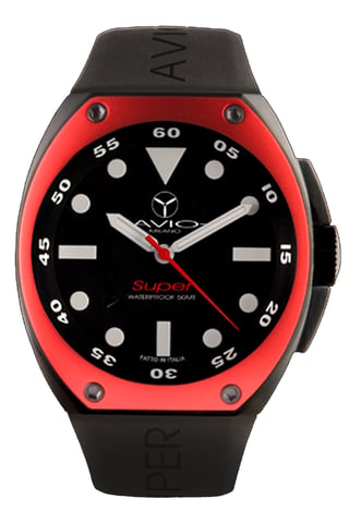 Avio milano: reloj súper negro para hombre