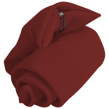 Premier Tie - Mens Plain Clip On Tie (Pack of 2) (Burgundy)