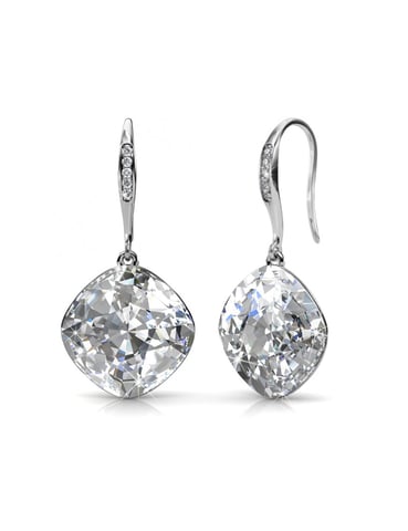 Pendientes Gancho Tiffy - Plata y Cristal