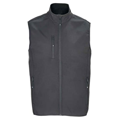 SOLS Mens Falcon Softshell Recycled Body Warmer (Charcoal)