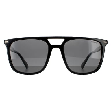 Gafas de sol polarizadas Polaroid Rectángulo para hombre en negro y gris