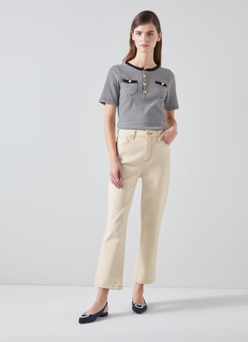 LK Bennett Allie Trousers, Ecru