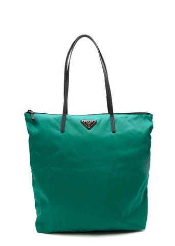 Green Tessuto Nylon Tote Bag