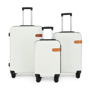 Maleta de cabina rígida de color crema, resistente, ligera, de ABS, para vacaciones