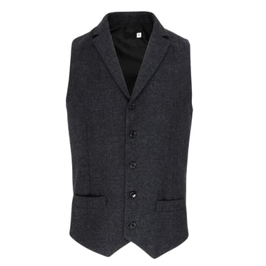 Premier Mens Herringbone Waistcoat (Dark Grey)