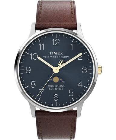Timex Waterbury Classic Moon Phase Men's Brown Watch TW2W75600